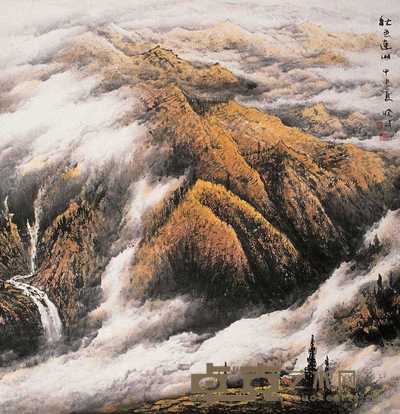 陈晓明 山水 镜心 123×123cm